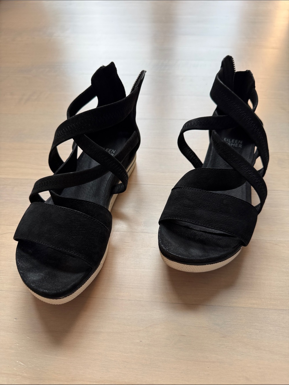 Eileen Fisher Skill Tumbled Nubuck Sandal